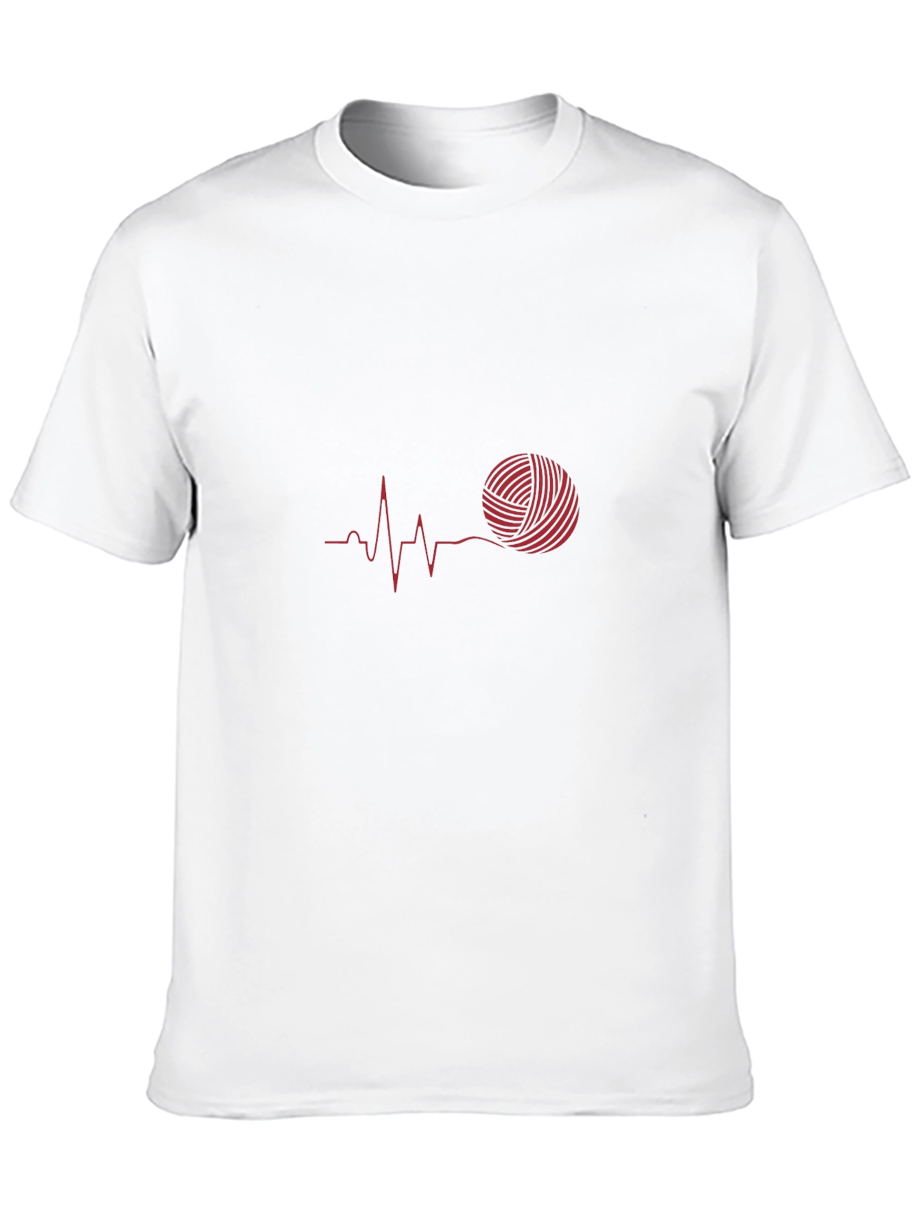 Yarn Heartbeat Tee - Black Knit Lover T-Shirt