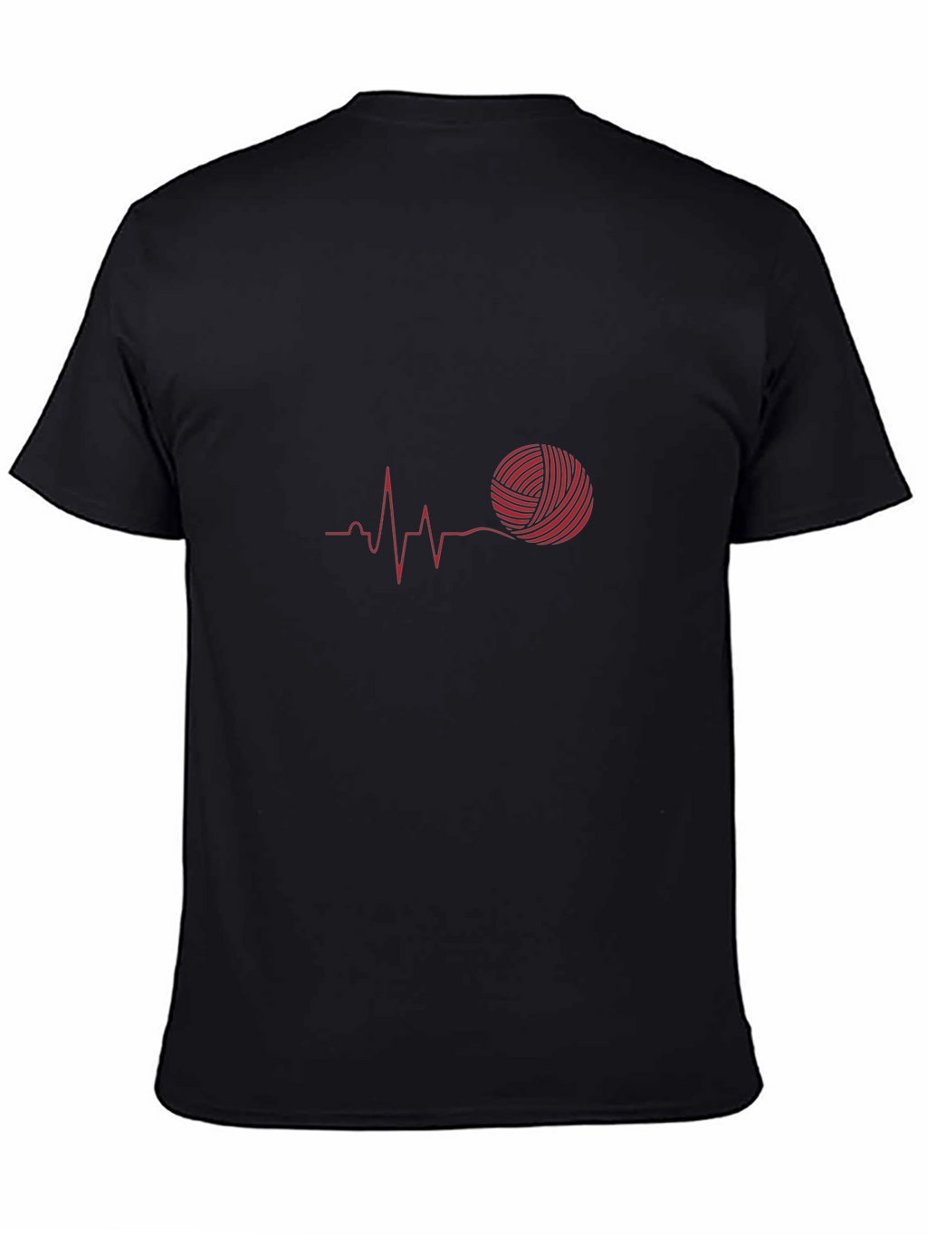 Yarn Heartbeat Tee - Black Knit Lover T-Shirt