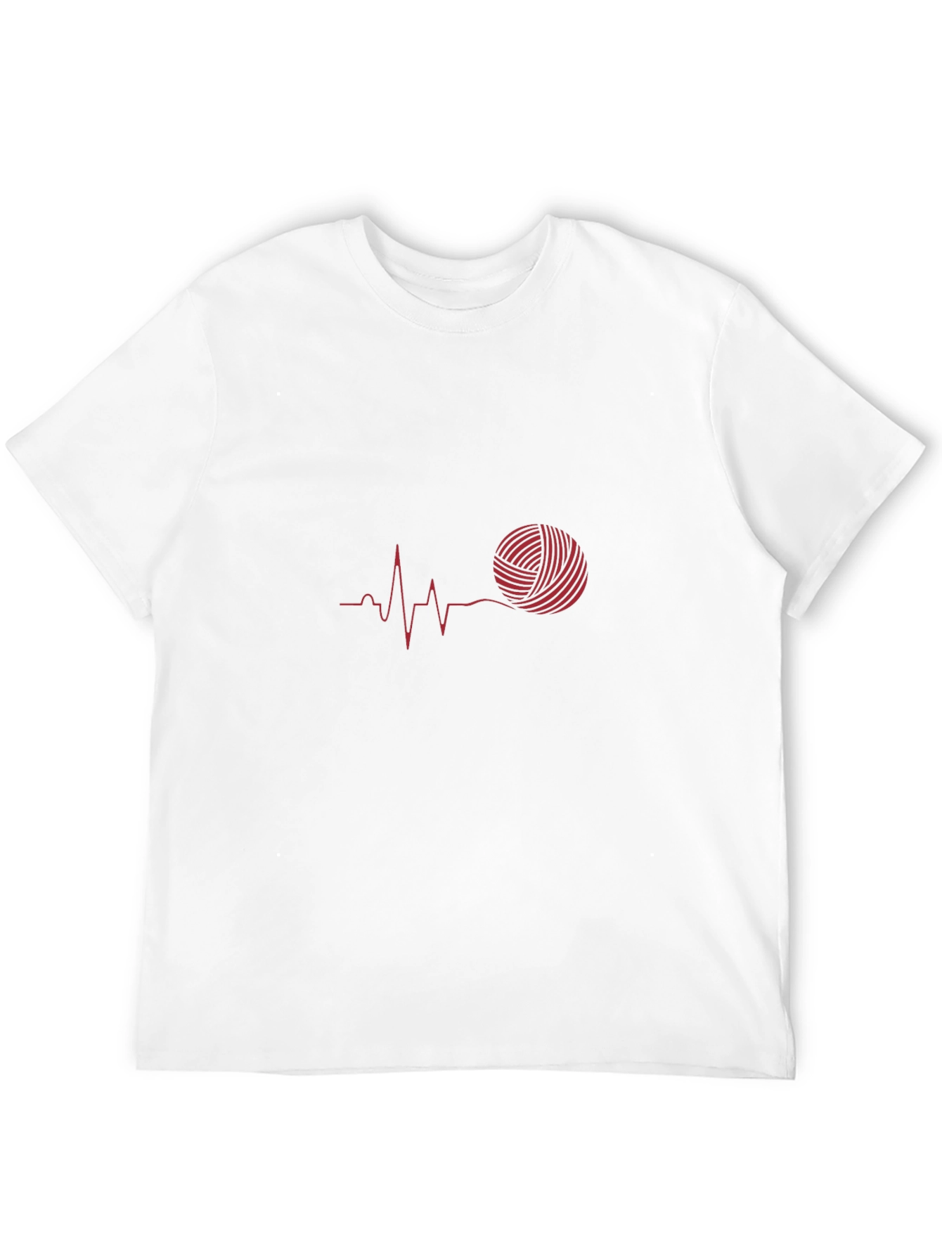 Yarn Heartbeat Tee - Black Knit Lover T-Shirt