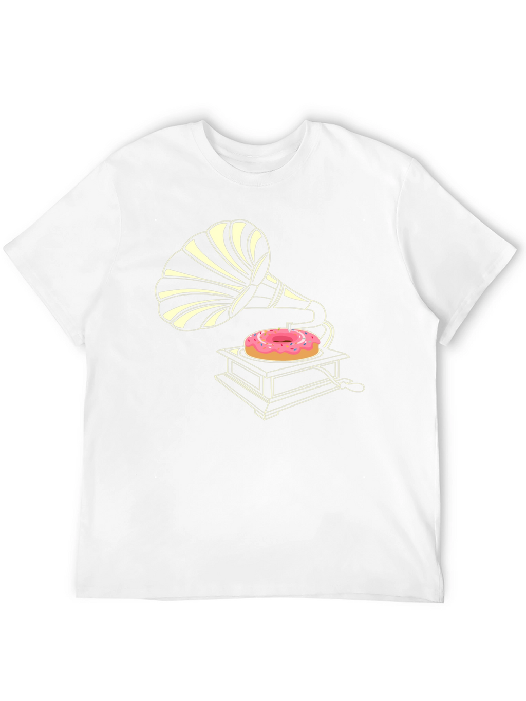 Retro Donut Gramophone T-Shirt