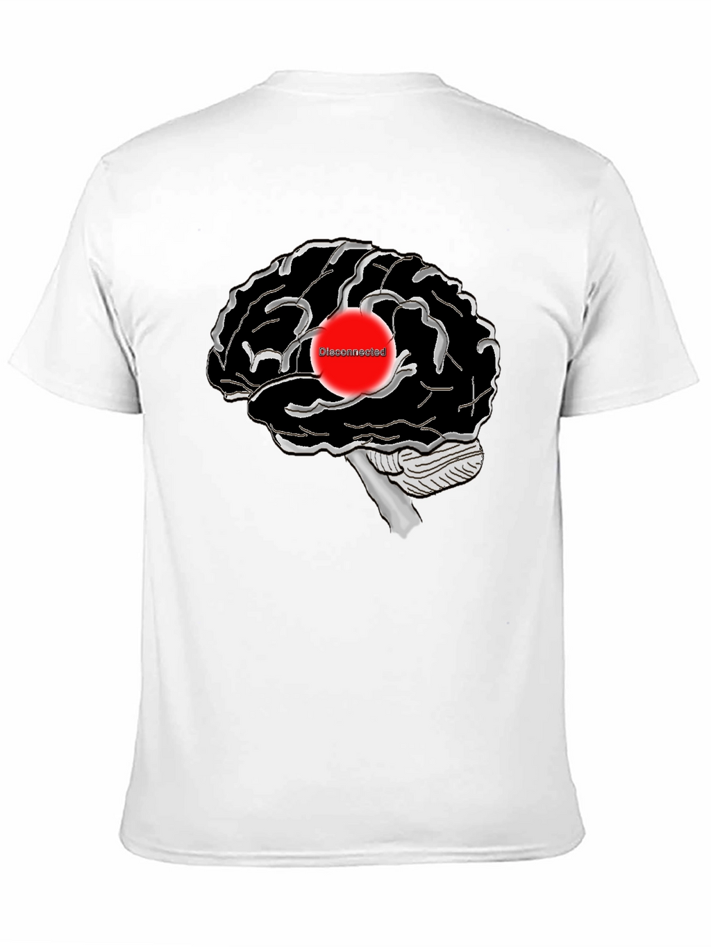Disconnected Brain Graphic T-Shirt - Black