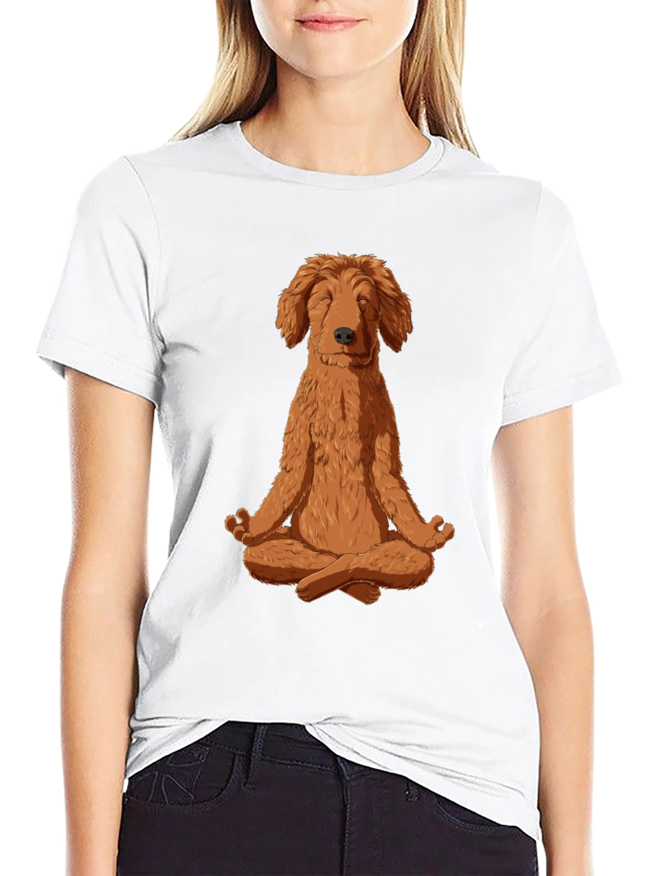 Meditating Dog Graphic Tee - Zen Dog T-Shirt