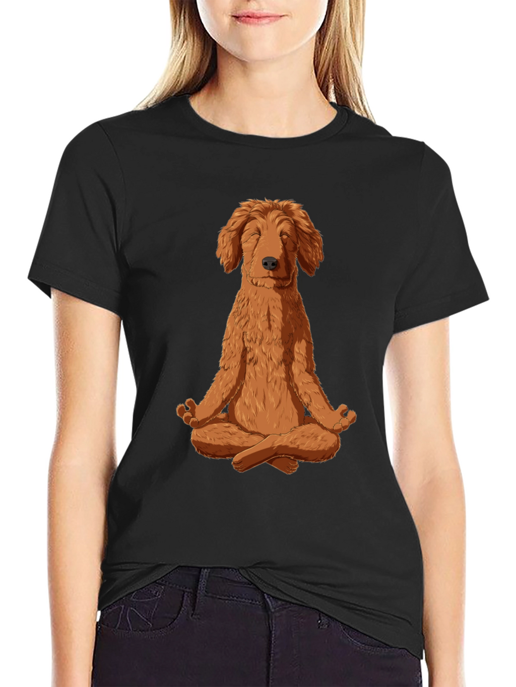 Meditating Dog Graphic Tee - Zen Dog T-Shirt