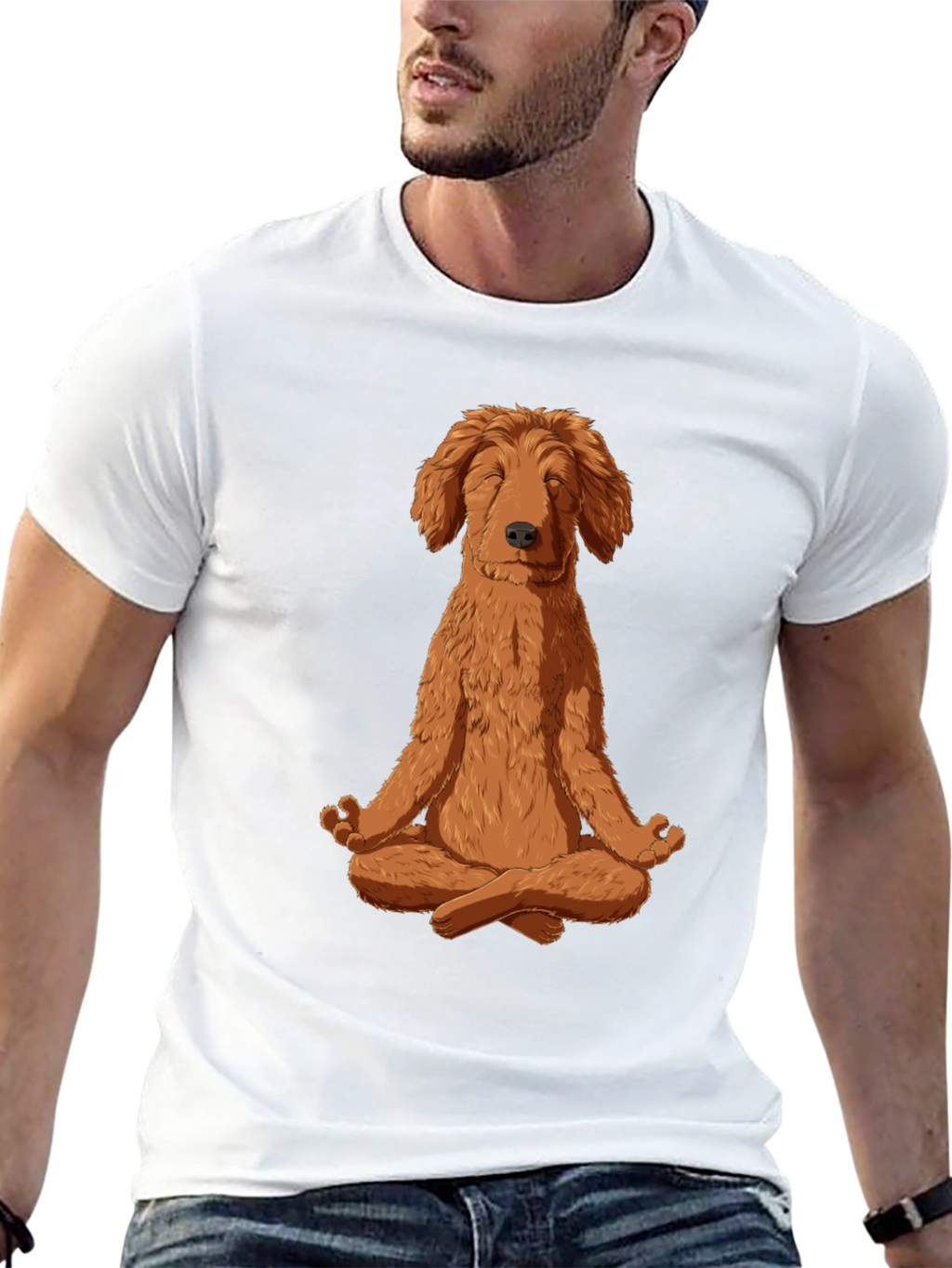 Meditating Dog Graphic Tee - Zen Dog T-Shirt