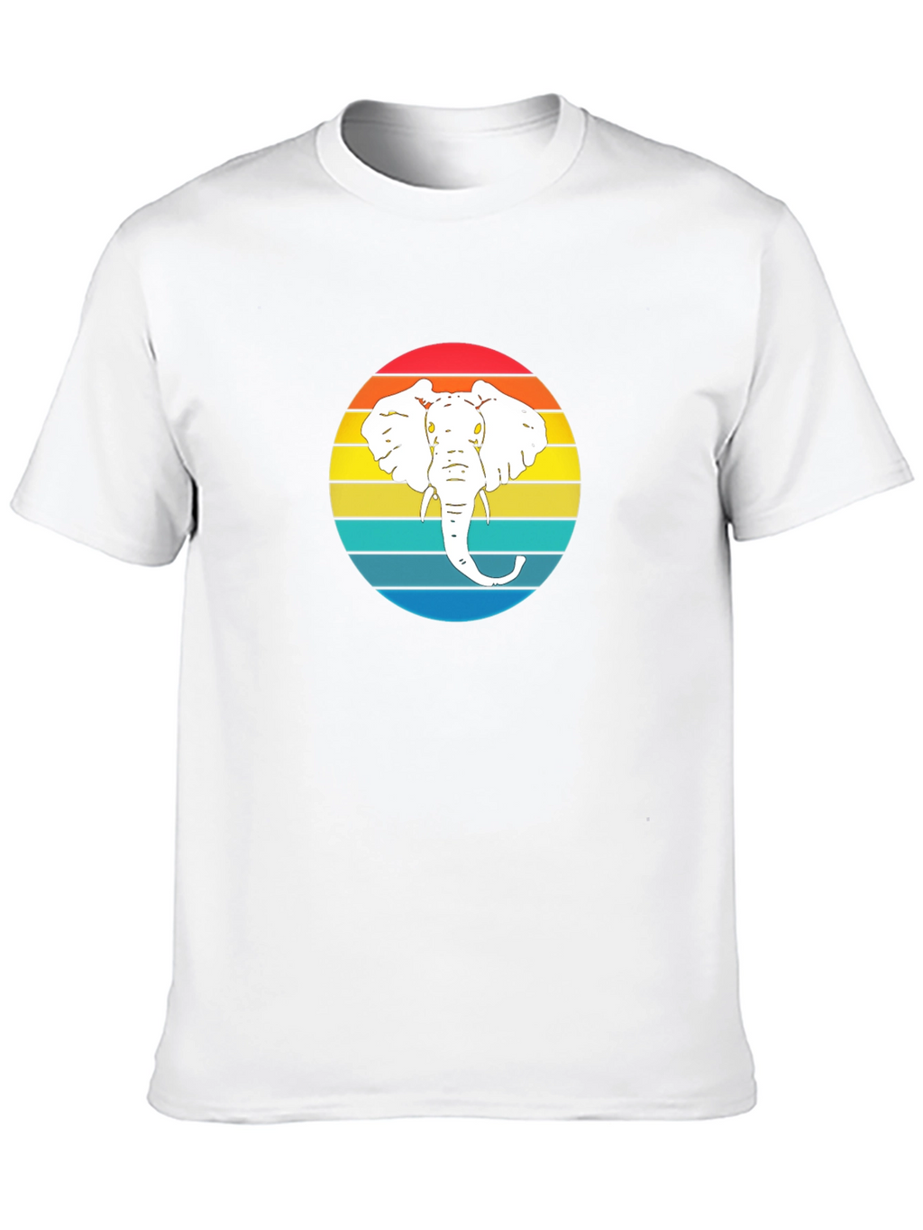 Retro Elephant Graphic Tee - Mens Black T-Shirt