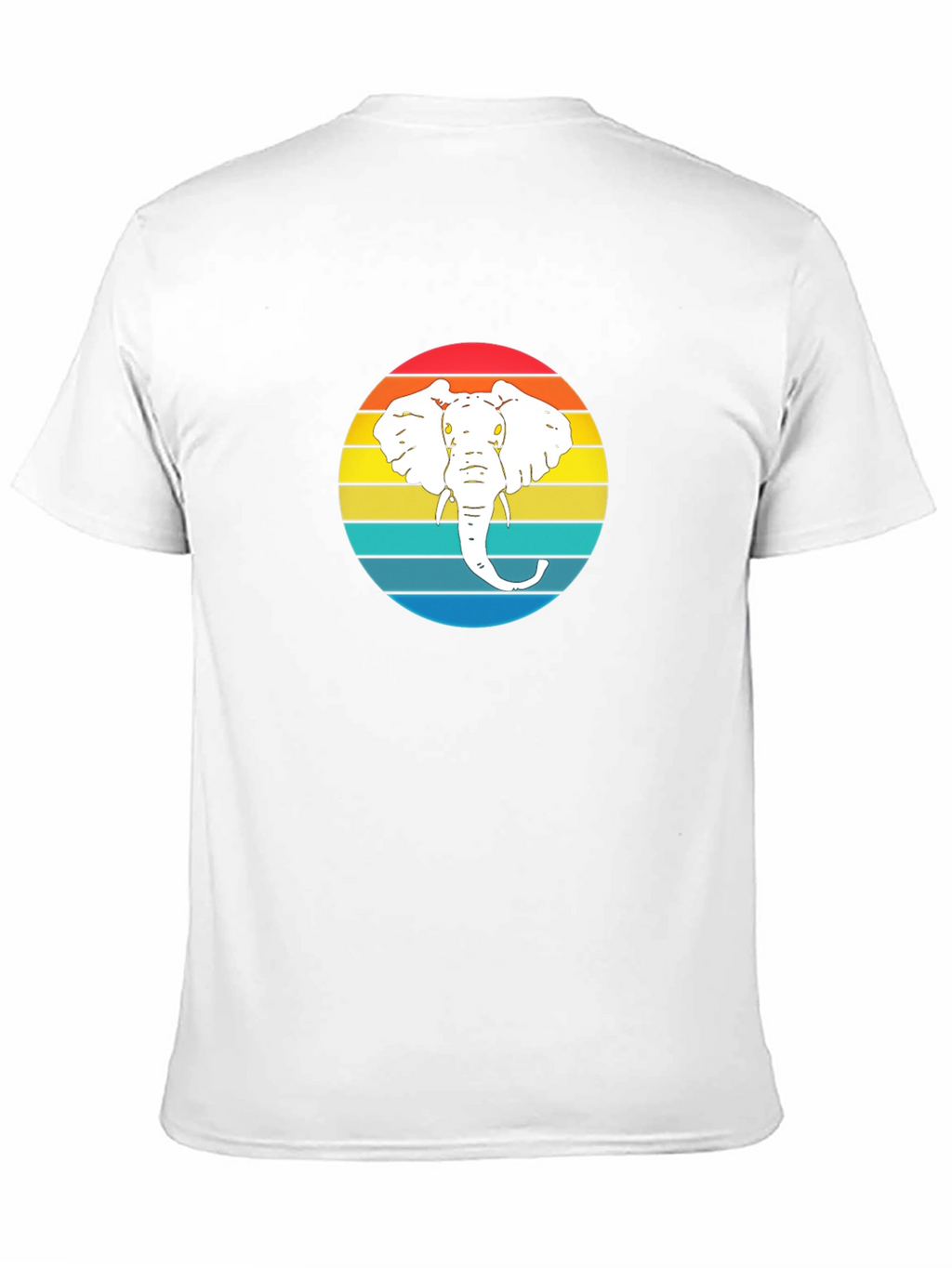 Retro Elephant Graphic Tee - Mens Black T-Shirt