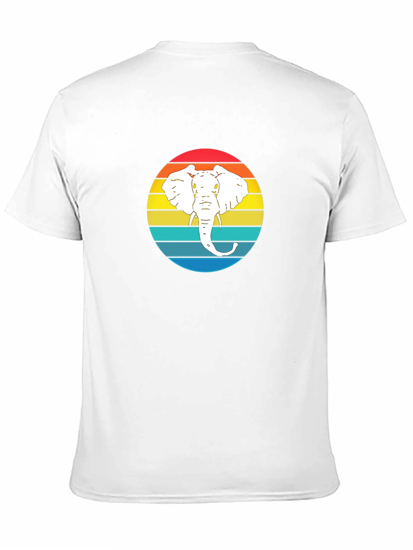 Retro Elephant Graphic Tee - Mens Black T-Shirt