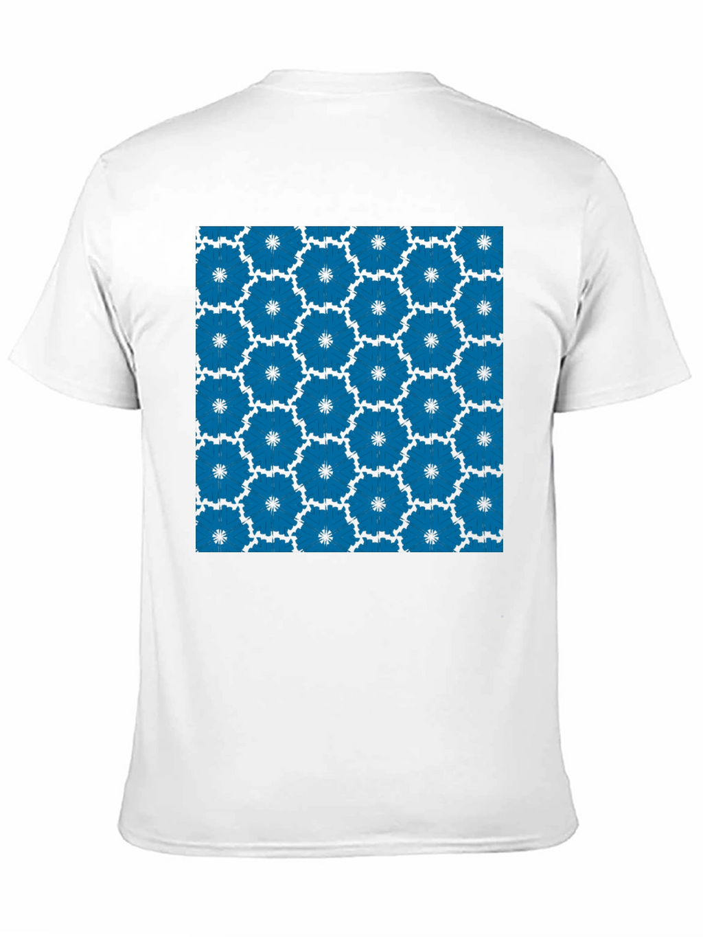 Geometric Patterned Black Tee Shirt