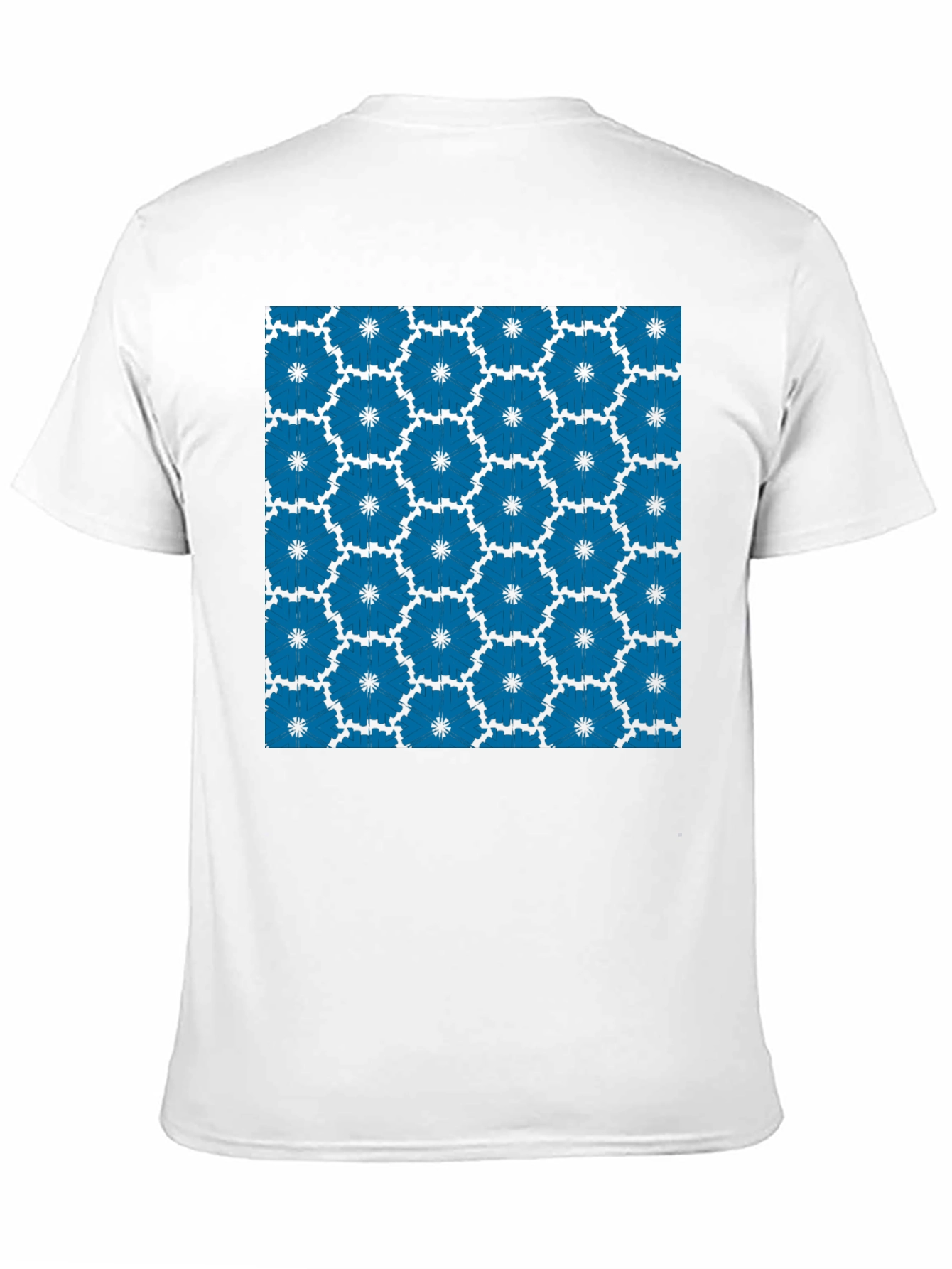 Geometric Patterned Black Tee Shirt