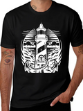 Nautical Lighthouse Anchor Graphic Tee
