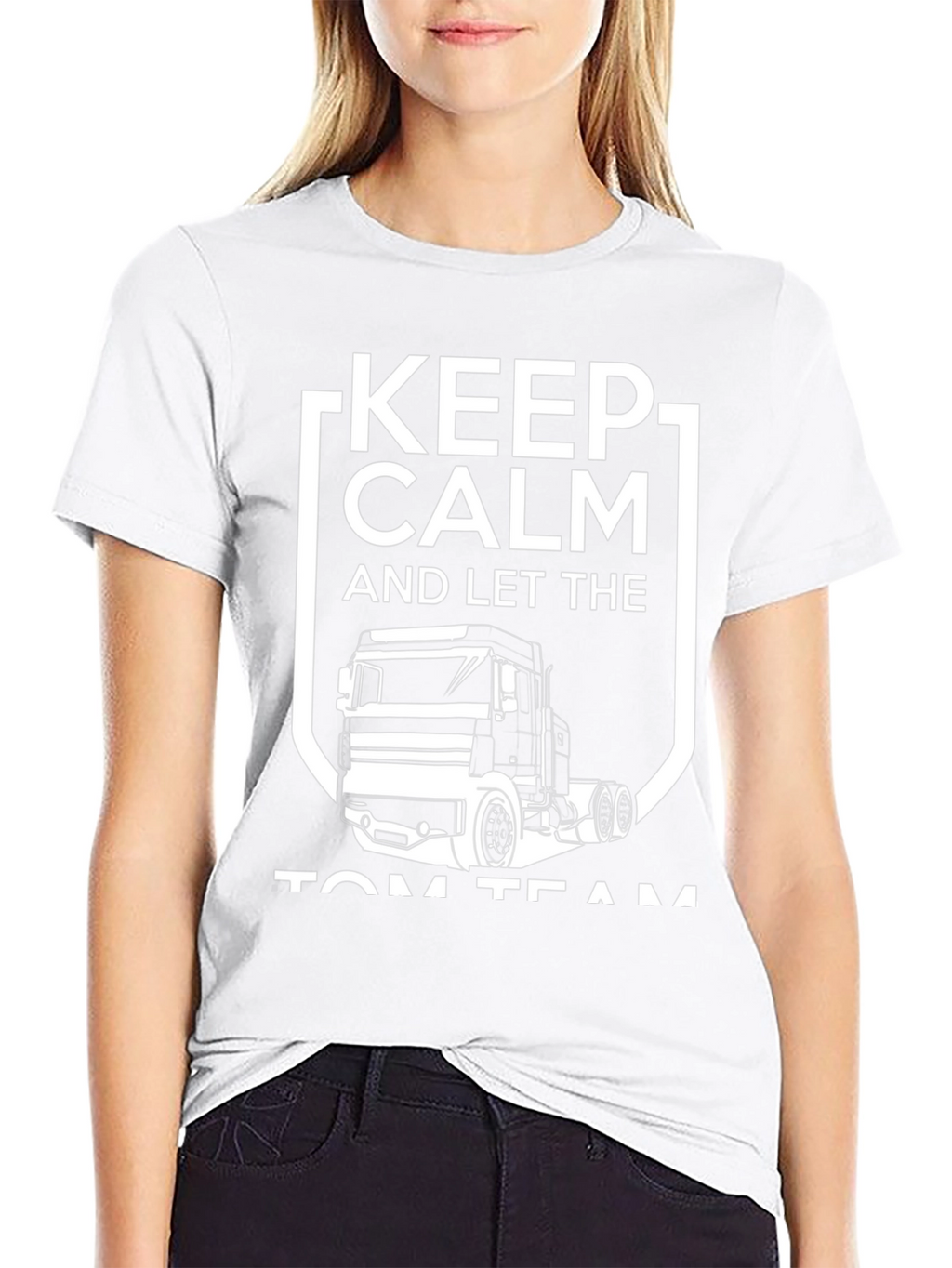 Keep Calm Trucker T-Shirt - Black