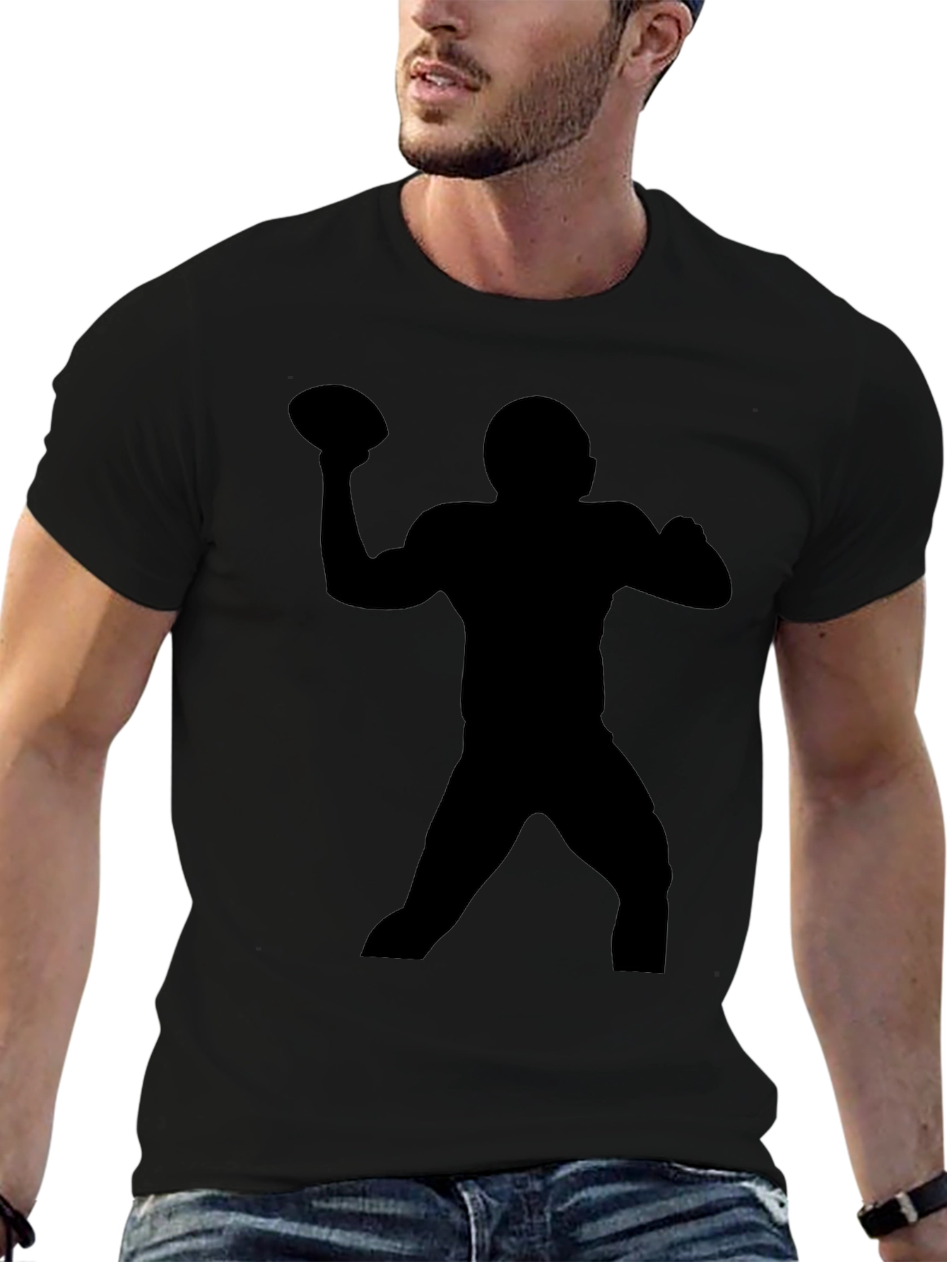 Football Player Silhouette T-Shirt