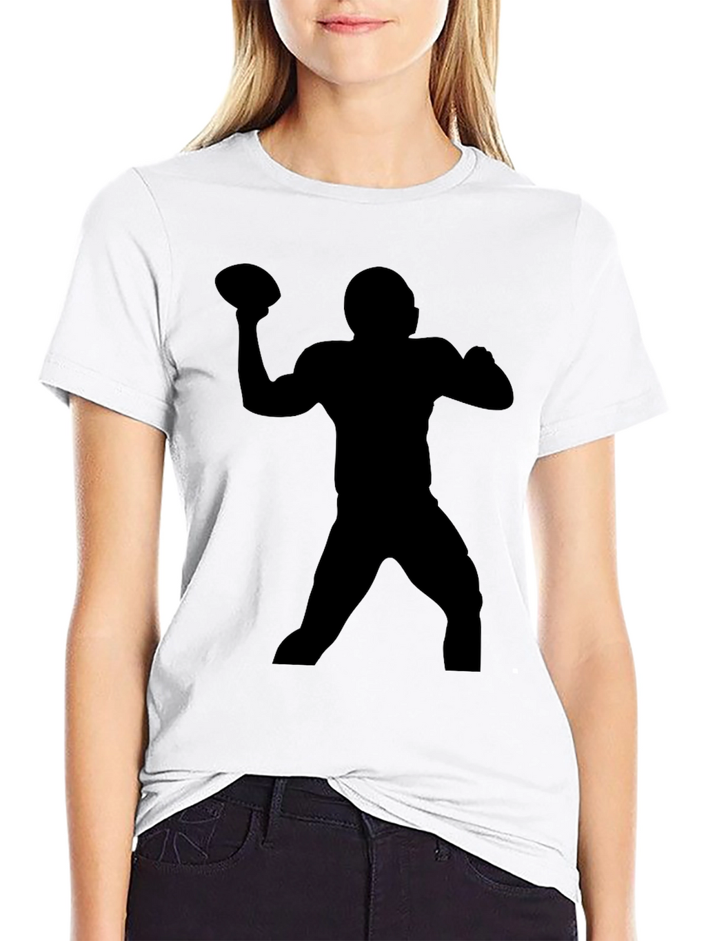 Football Player Silhouette T-Shirt
