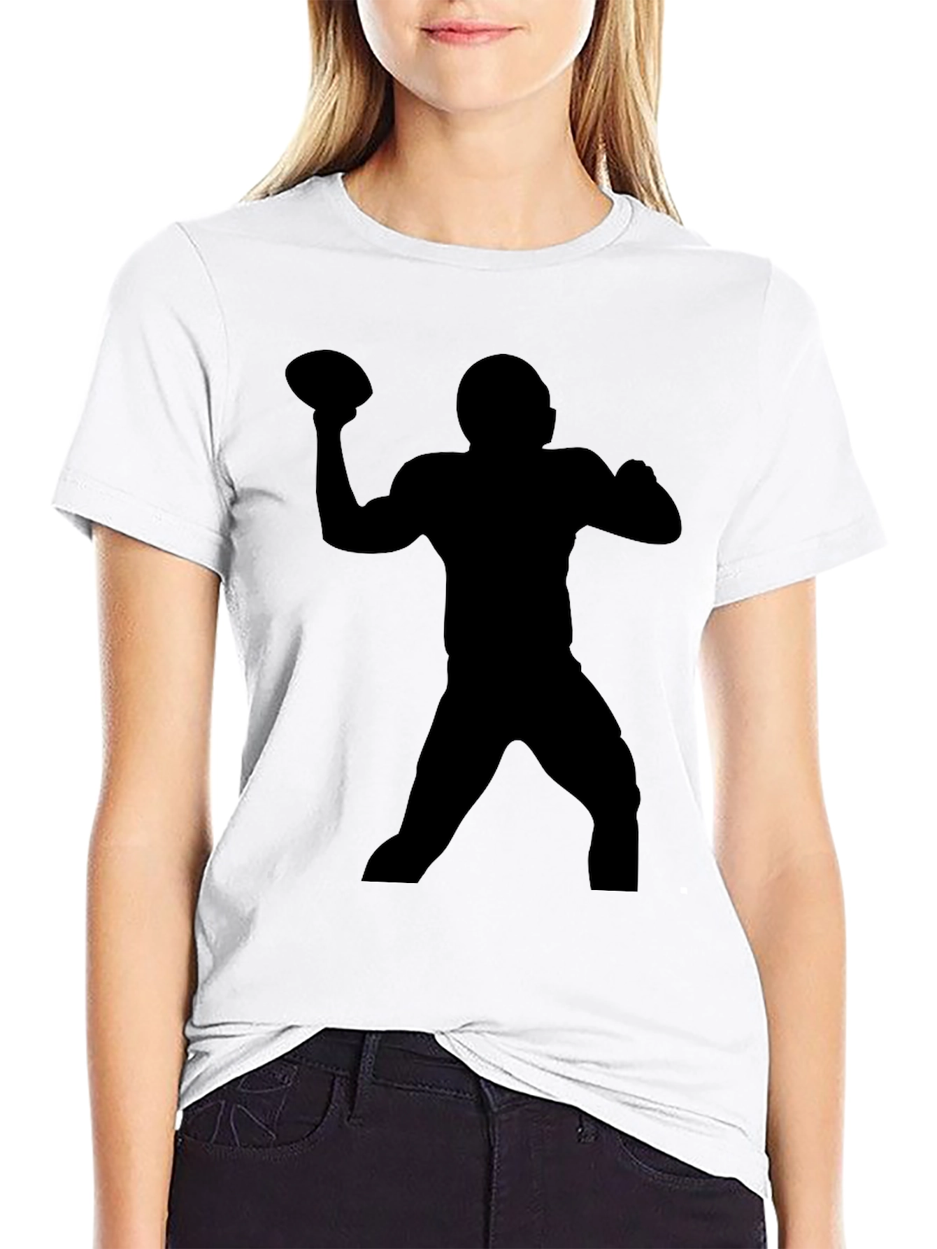 Football Player Silhouette T-Shirt