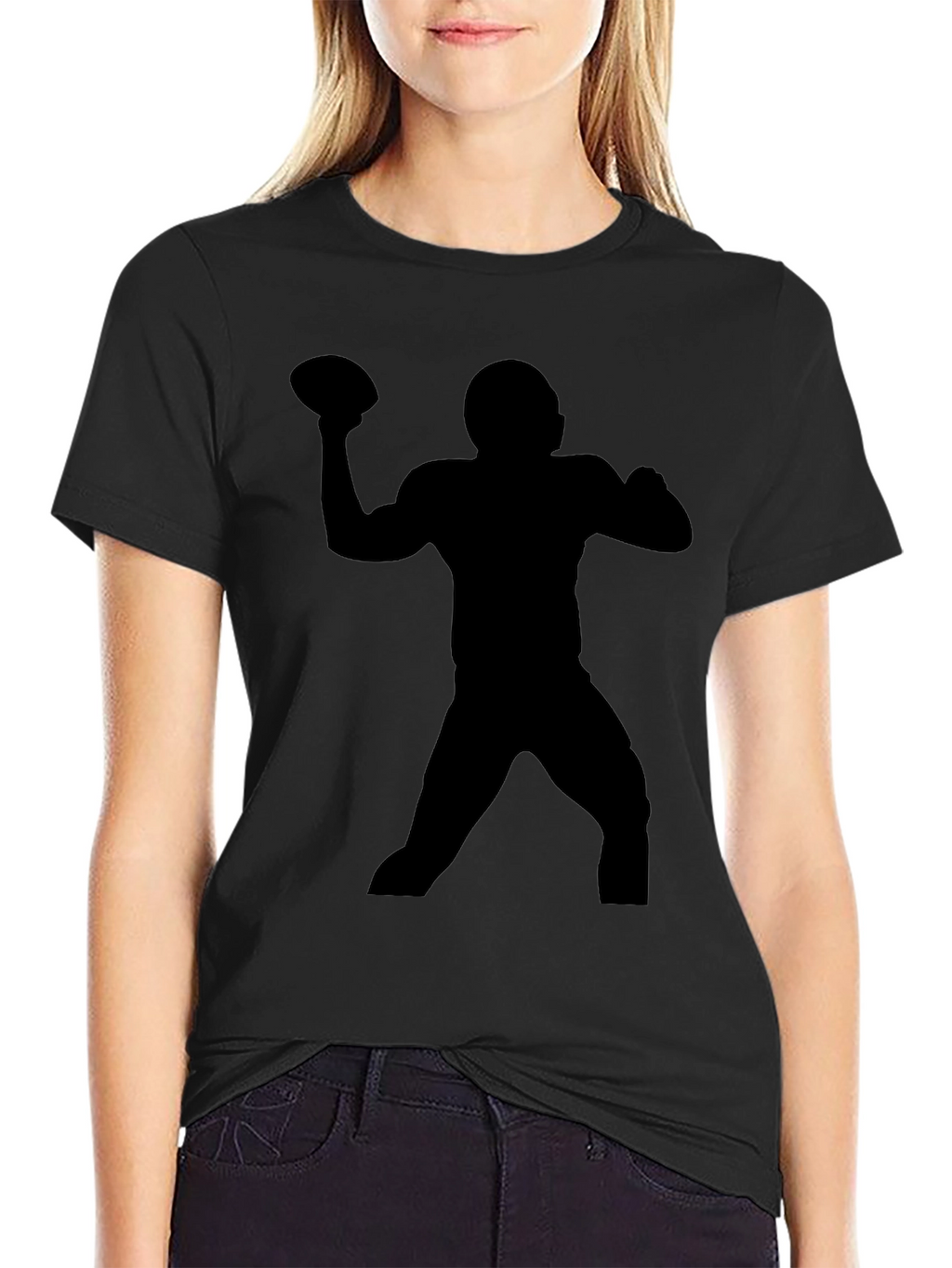 Football Player Silhouette T-Shirt