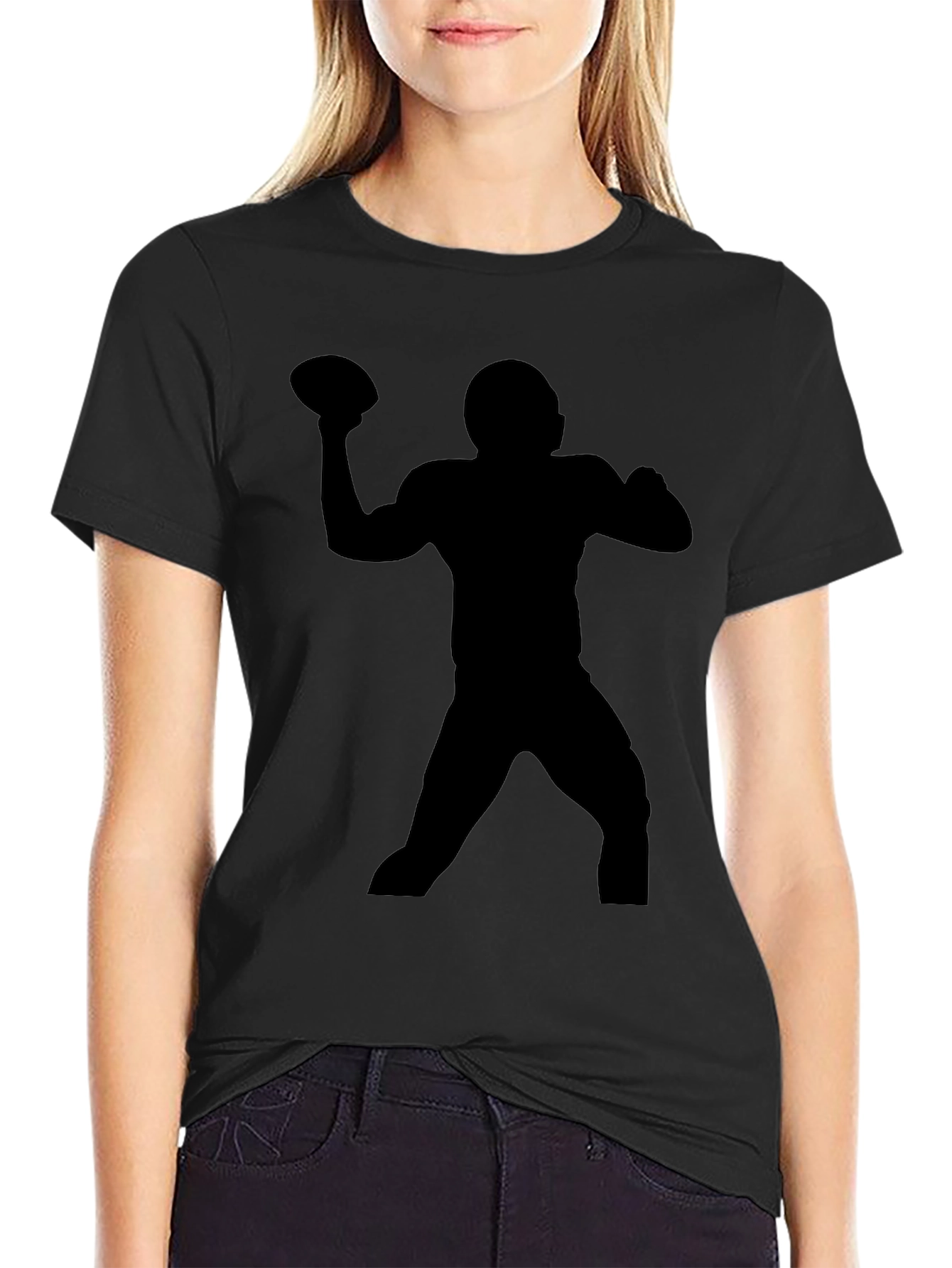 Football Player Silhouette T-Shirt