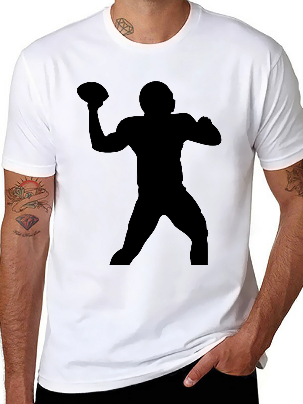 Football Player Silhouette T-Shirt