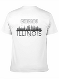 Chicago Illinois Skyline Graphic T-Shirt