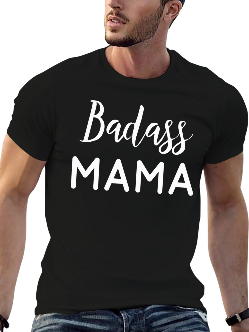 Badass Mama Graphic Tee - Black Cotton T-Shirt