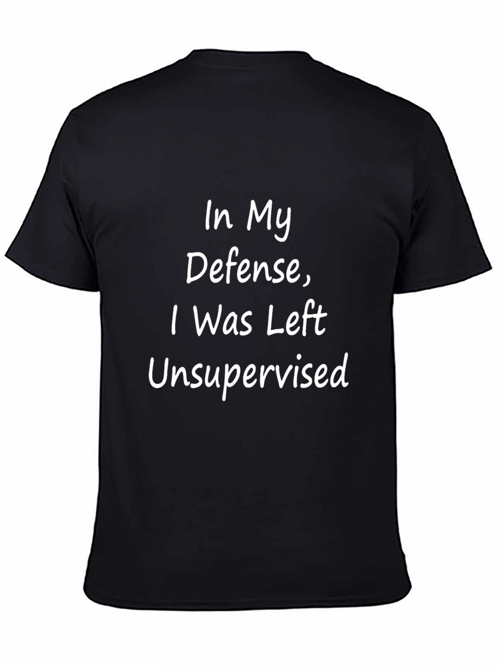 Funny Unsupervised Mens Black Graphic T-Shirt