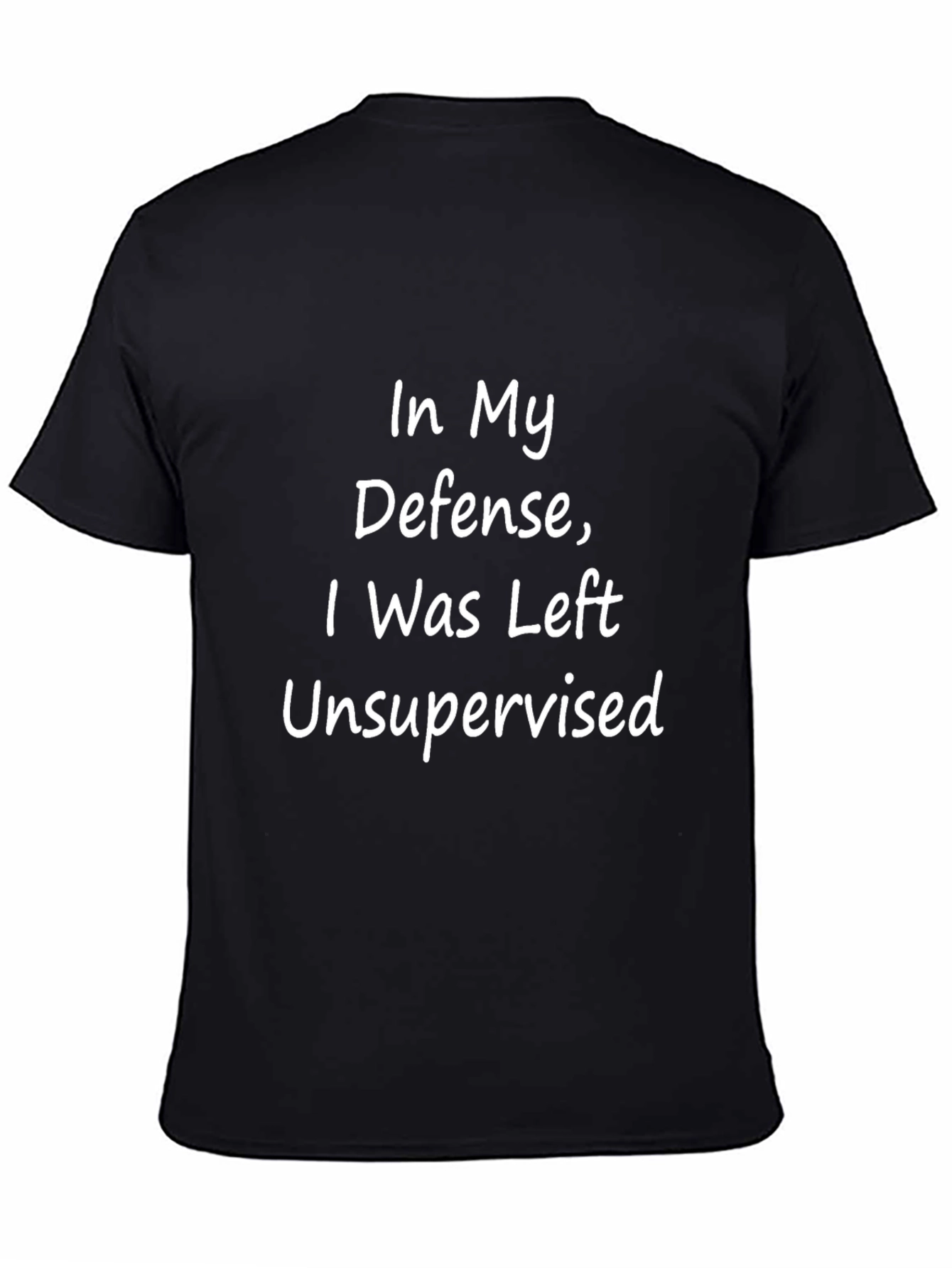 Funny Unsupervised Mens Black Graphic T-Shirt