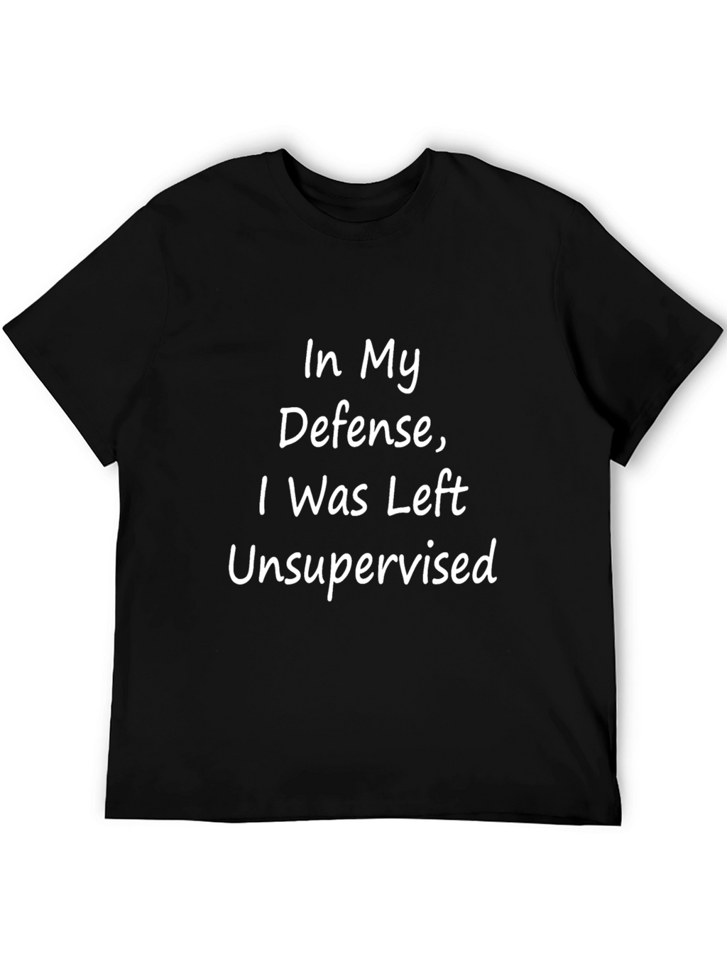 Funny Unsupervised Mens Black Graphic T-Shirt
