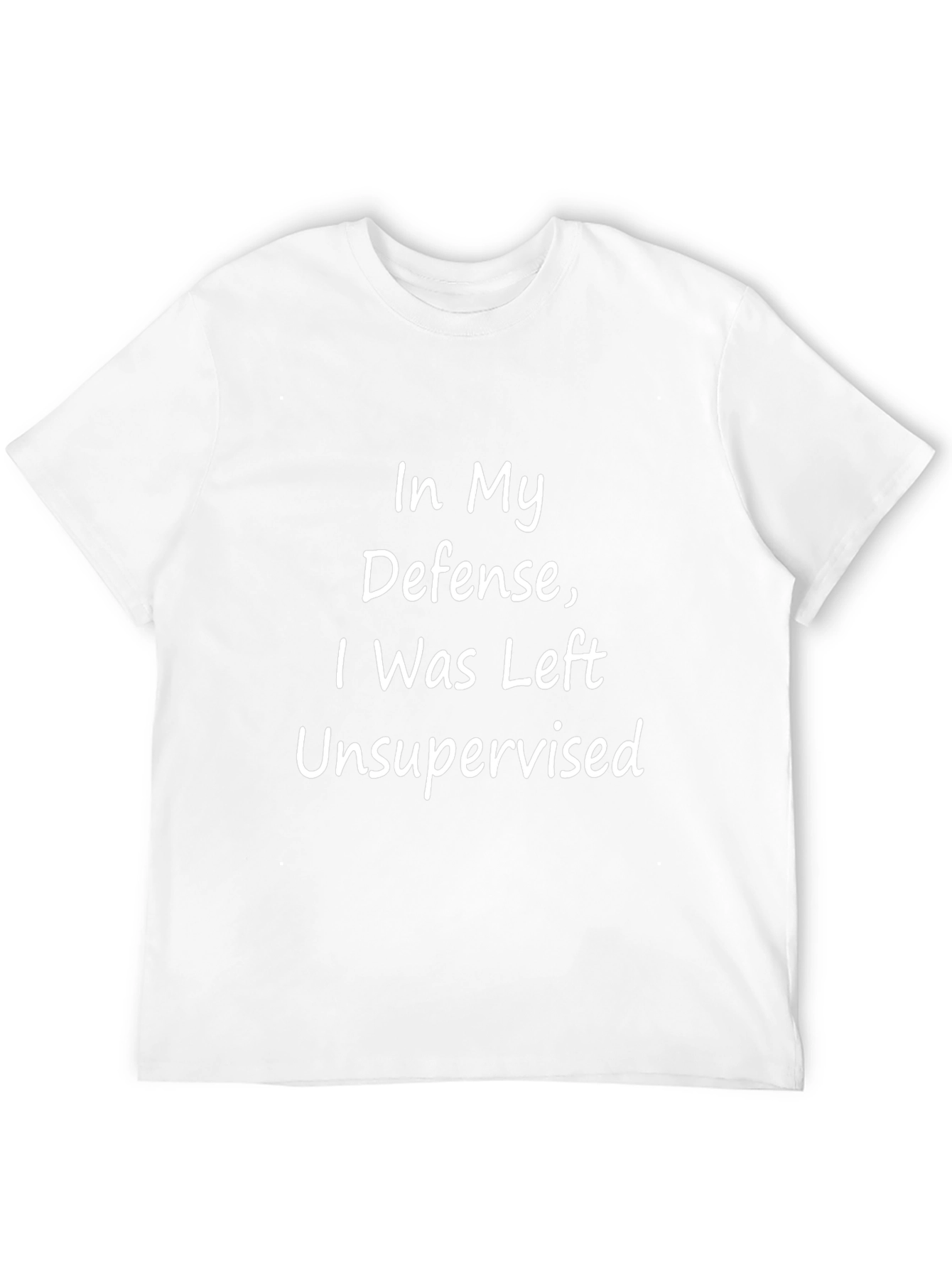 Funny Unsupervised Mens Black Graphic T-Shirt
