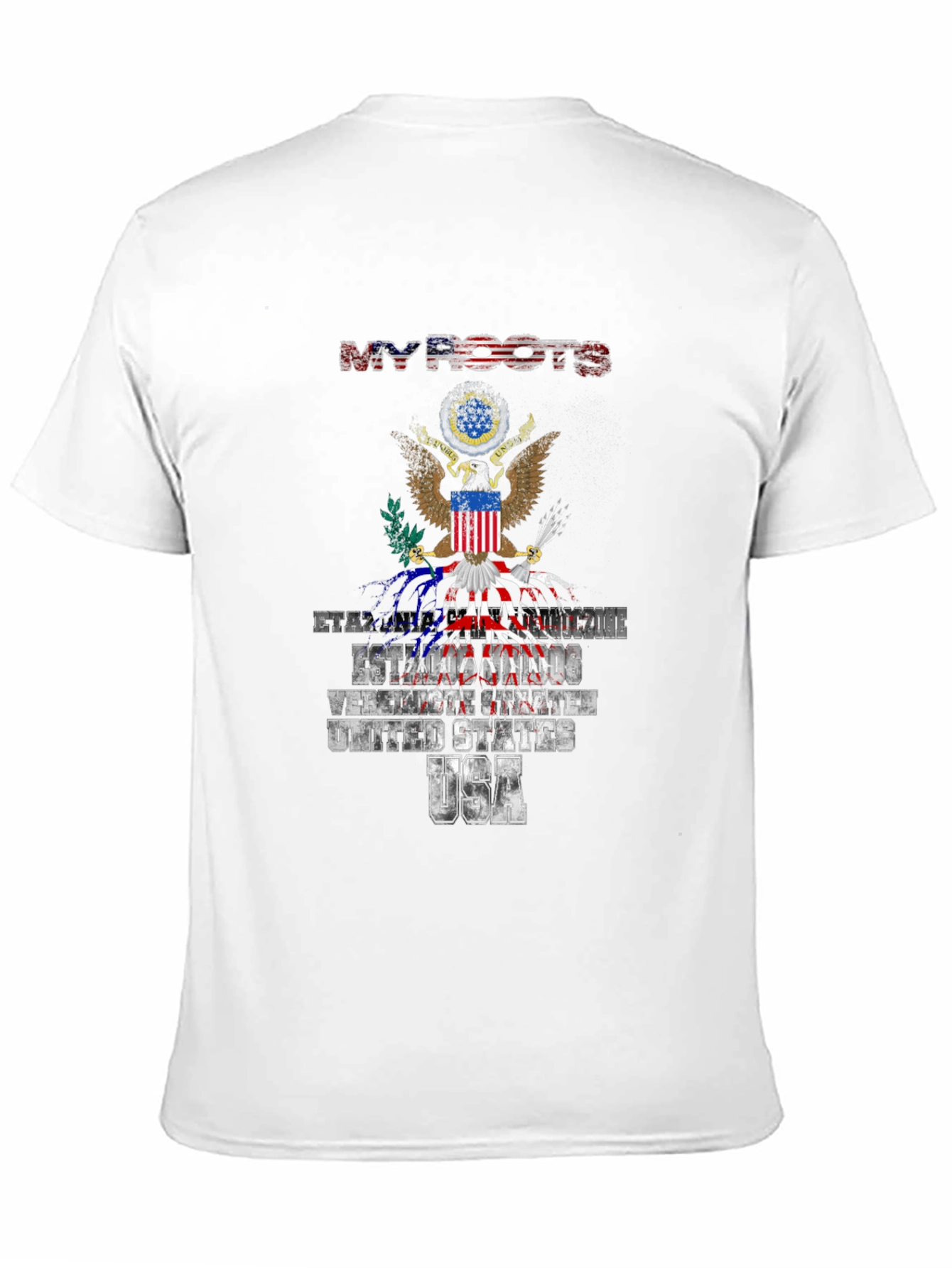 My Roots USA T-Shirt Patriotic American Flag