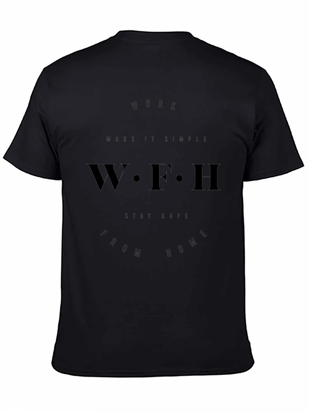Work From Home Black Graphic T-Shirt
