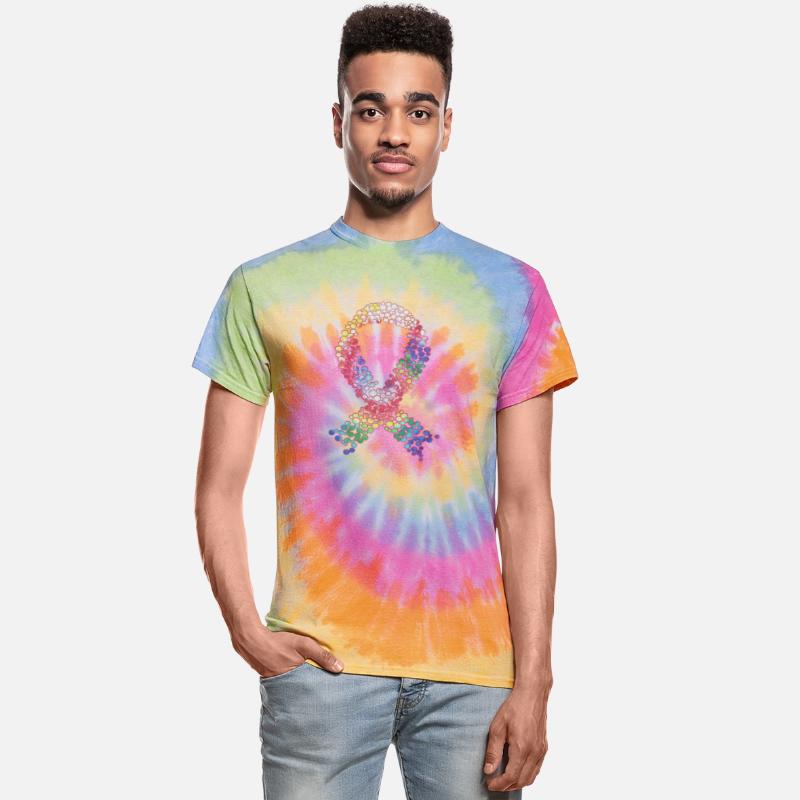 Tie dye breast cancer dots
