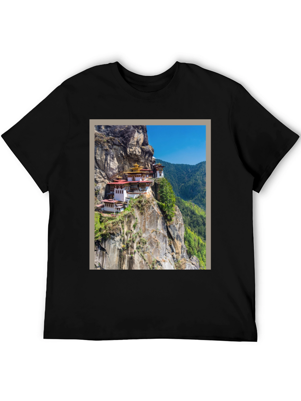 Cliffside Monastery Graphic Tee