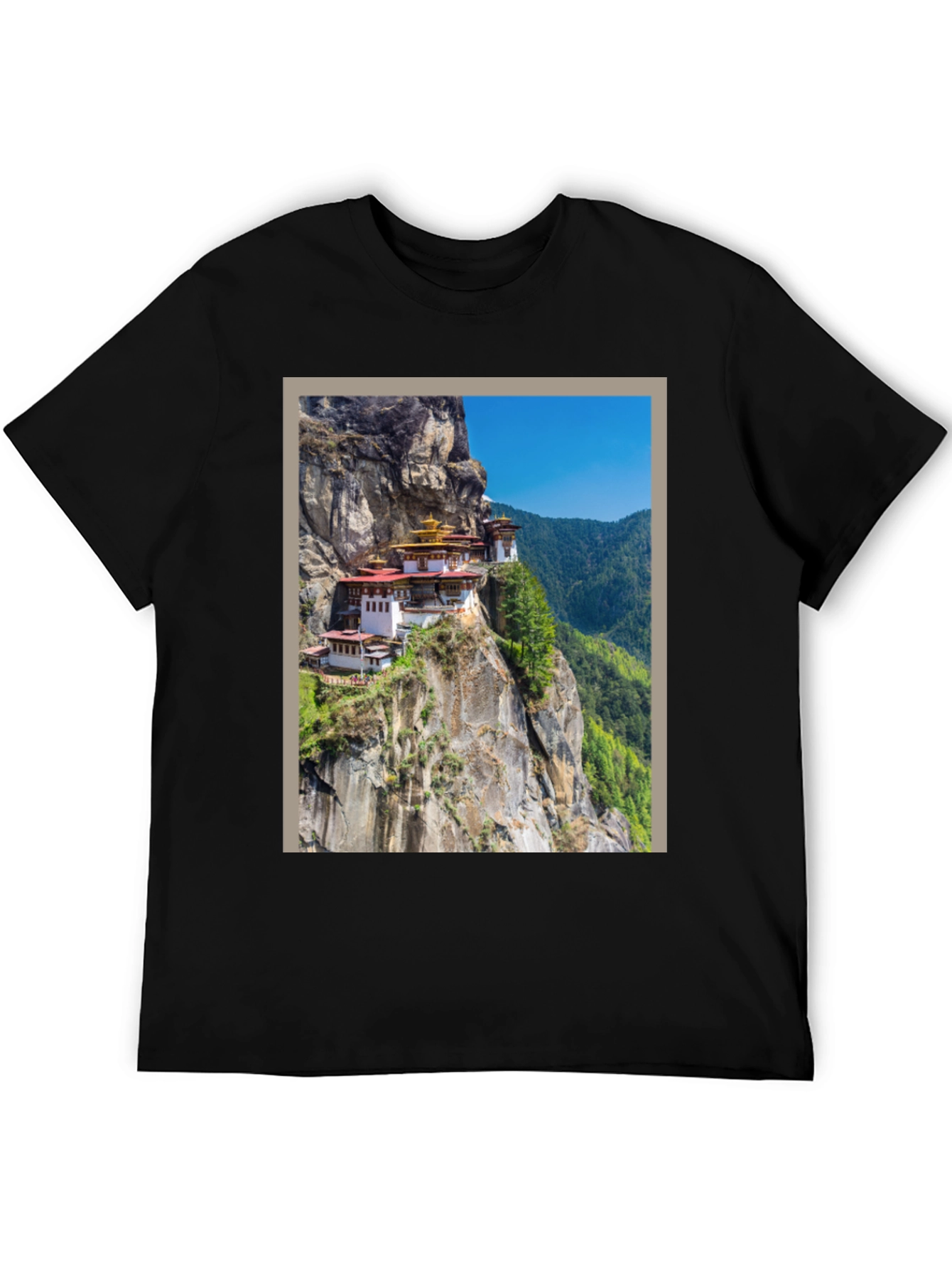 Cliffside Monastery Graphic Tee