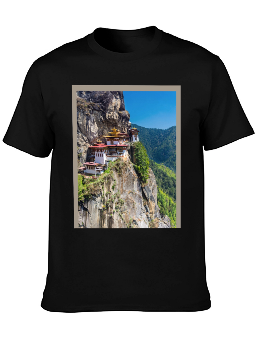 Cliffside Monastery Graphic Tee