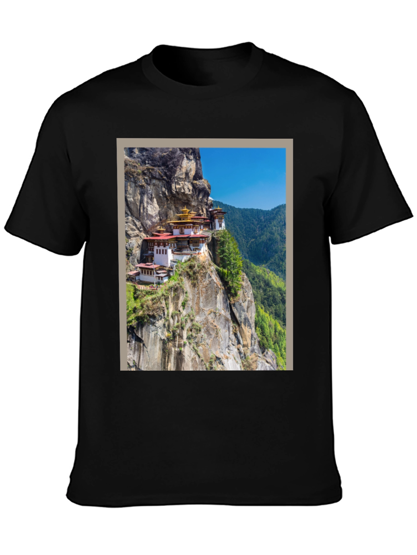 Cliffside Monastery Graphic Tee