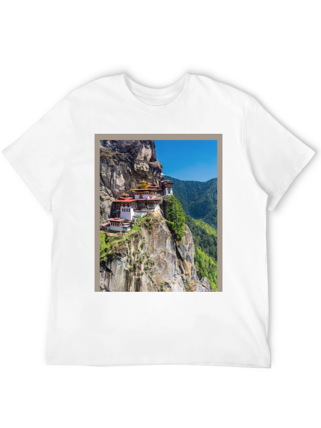 Cliffside Monastery Graphic Tee
