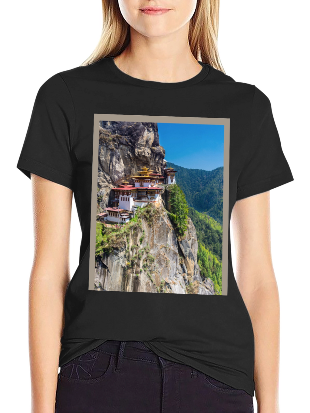 Cliffside Monastery Graphic Tee