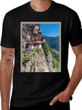 Cliffside Monastery Graphic Tee