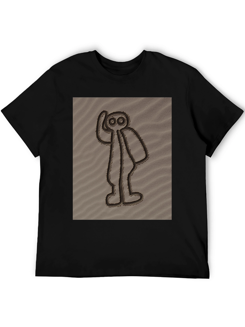 Nazca Lines Alien Black T-Shirt