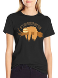 Sloth Too Peopley Graphic T-Shirt