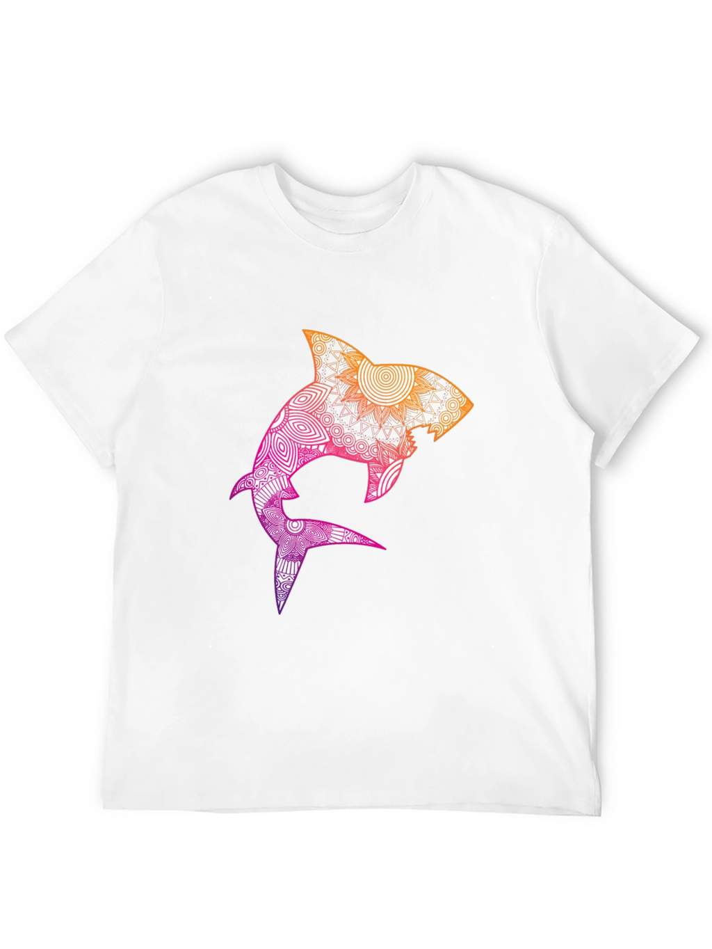 Mandala Shark Graphic Black T-Shirt