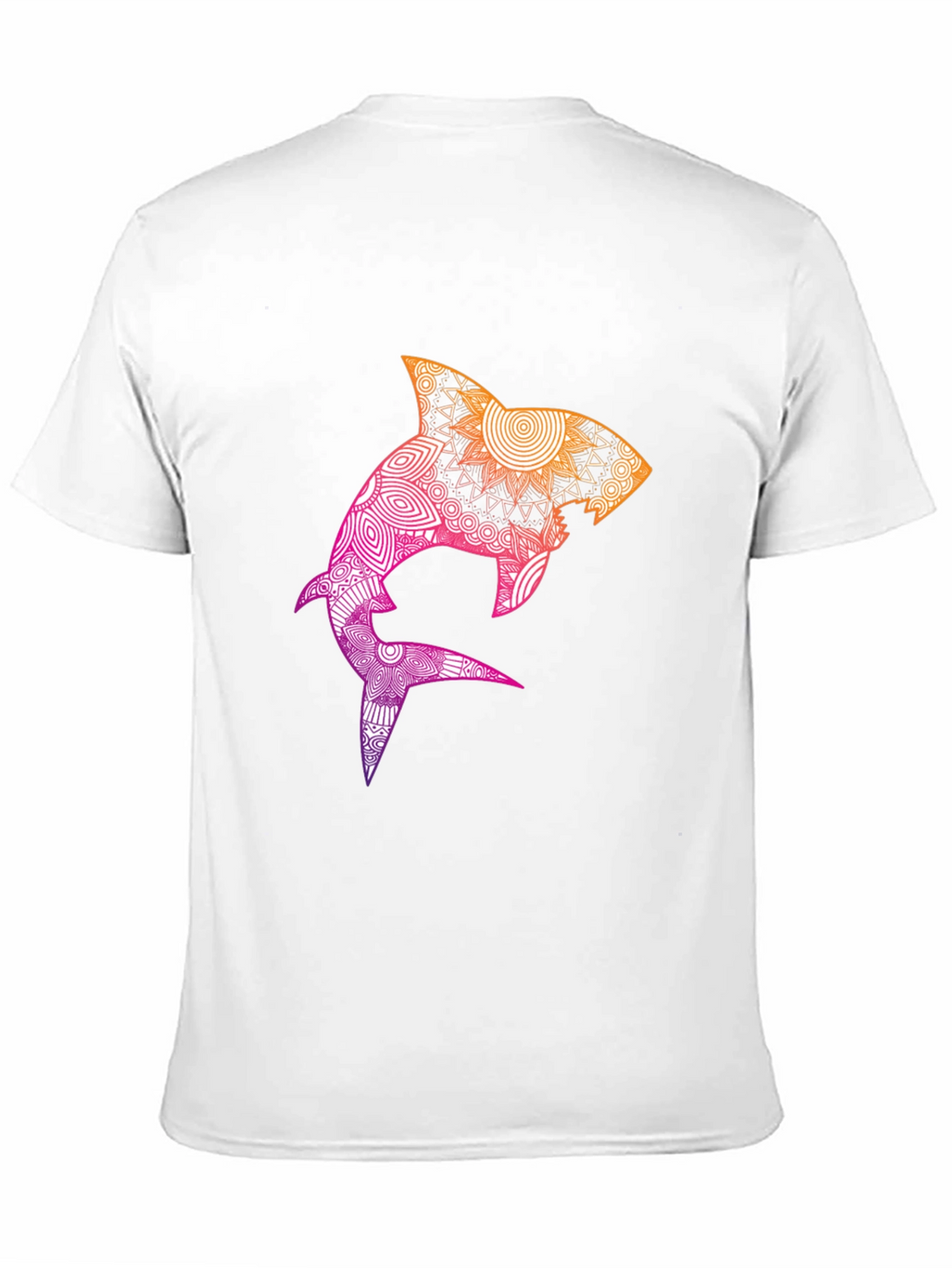 Mandala Shark Graphic Black T-Shirt