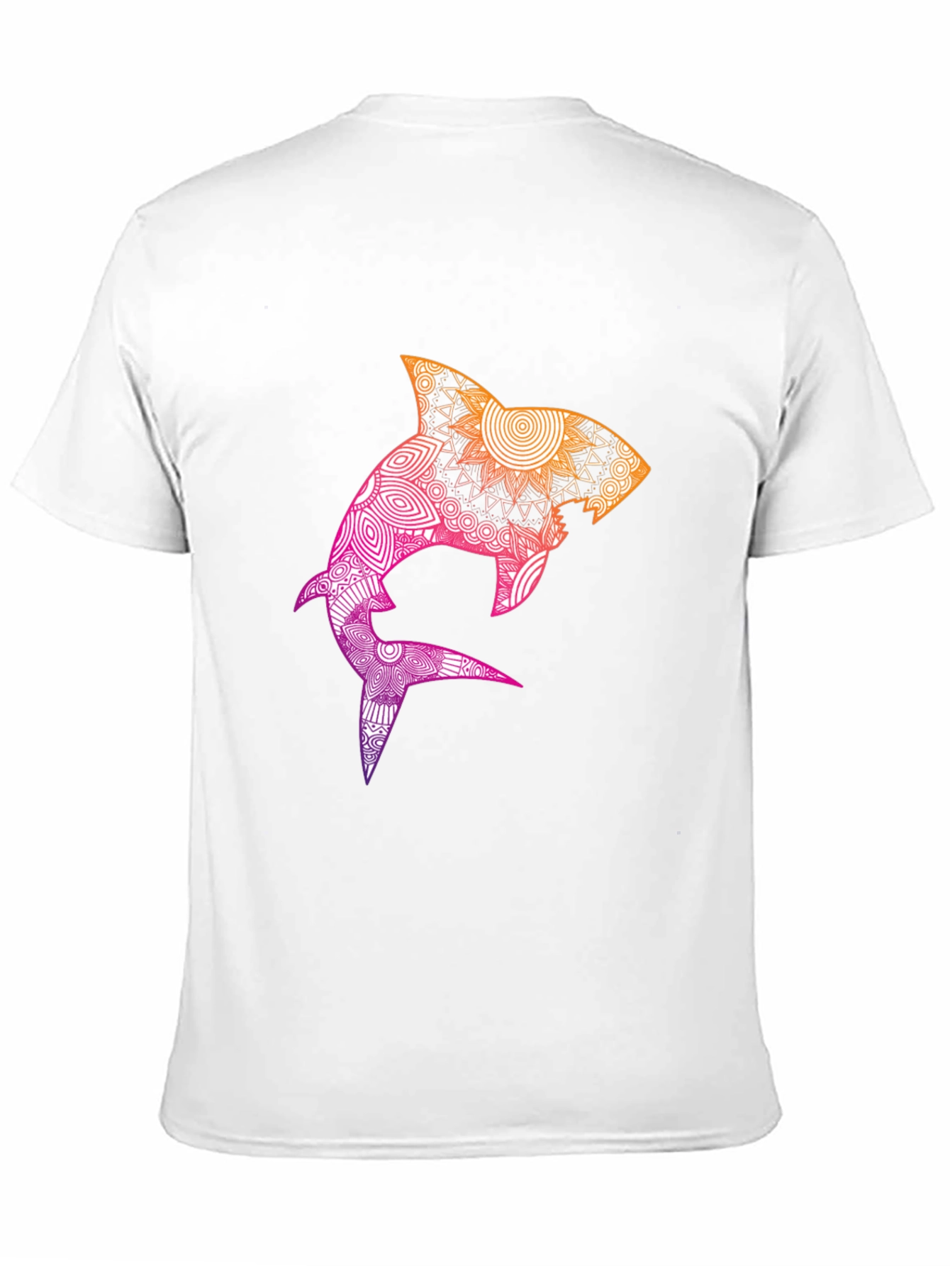 Mandala Shark Graphic Black T-Shirt