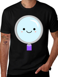 Cute Magnifying Glass Graphic Tee - Unisex Black T-Shirt