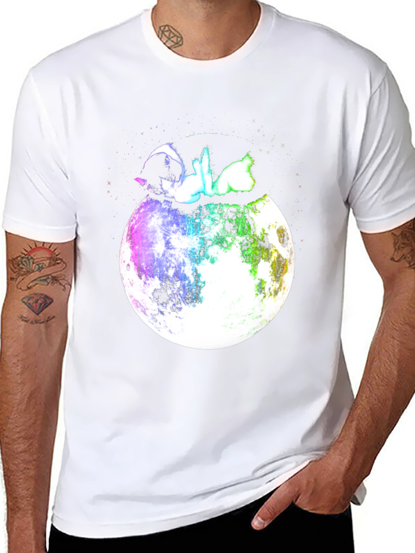 Skunk on the Moon Graphic T-Shirt