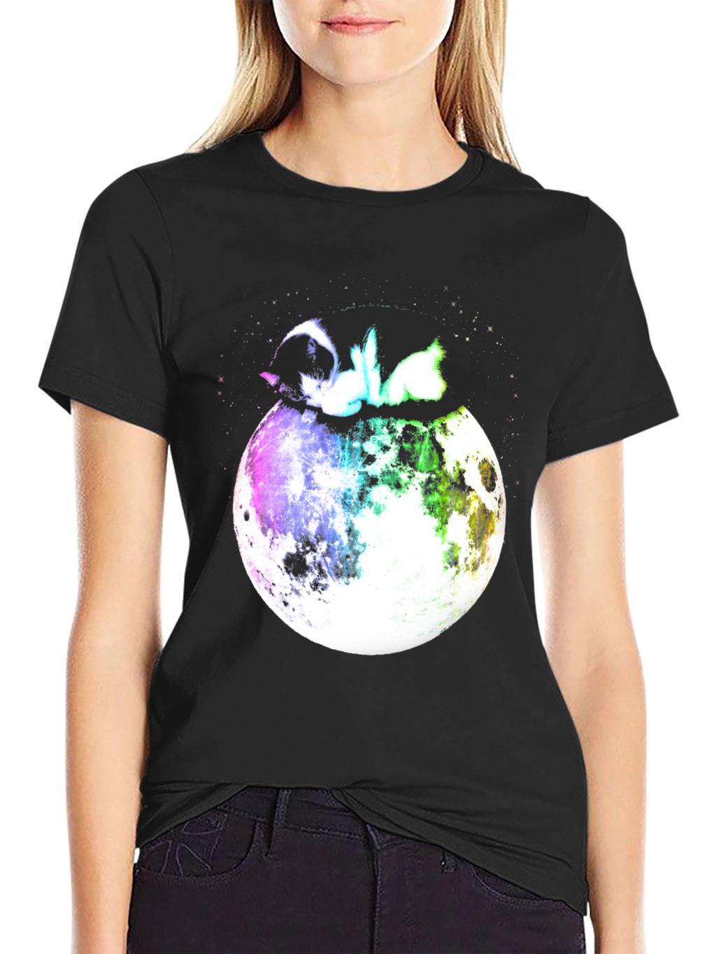 Skunk on the Moon Graphic T-Shirt