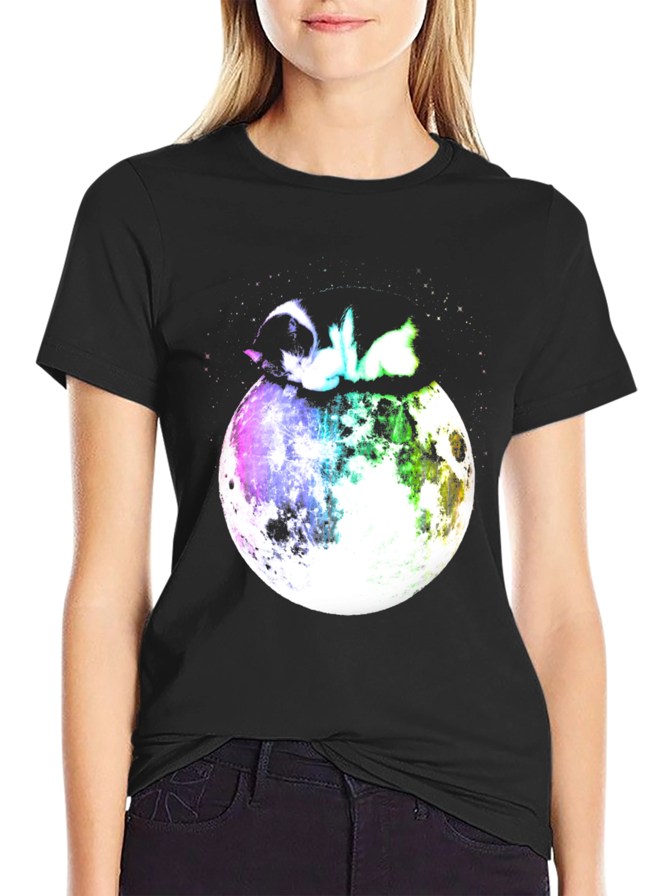 Skunk on the Moon Graphic T-Shirt
