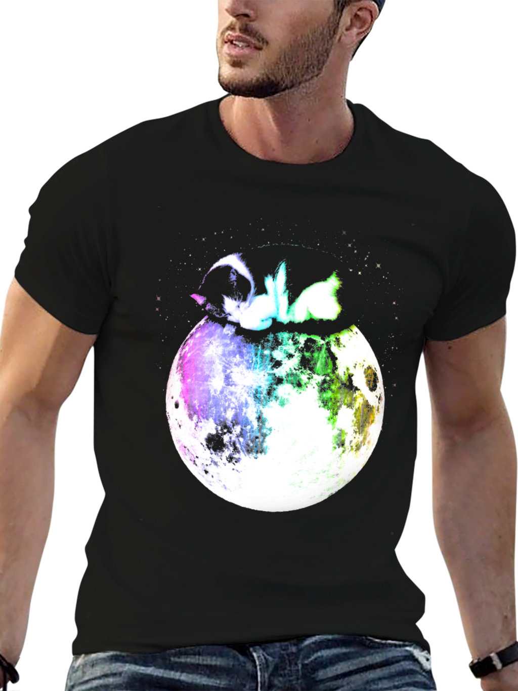 Skunk on the Moon Graphic T-Shirt