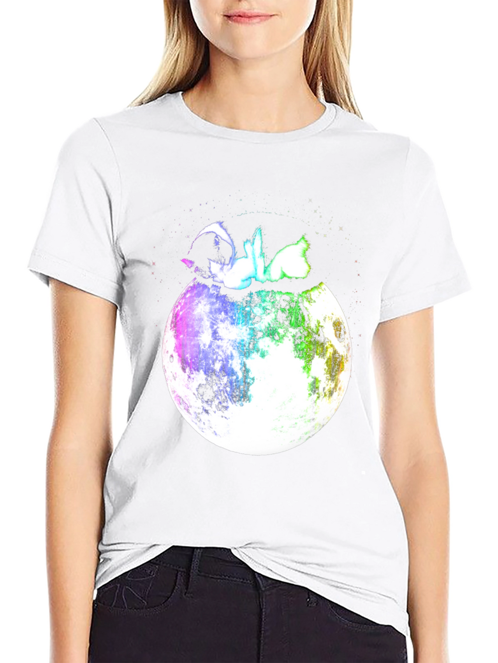 Skunk on the Moon Graphic T-Shirt
