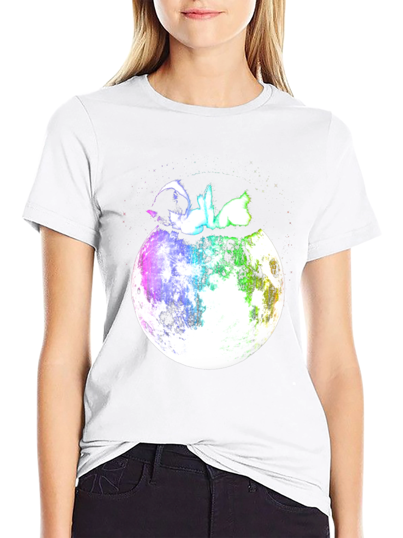 Skunk on the Moon Graphic T-Shirt