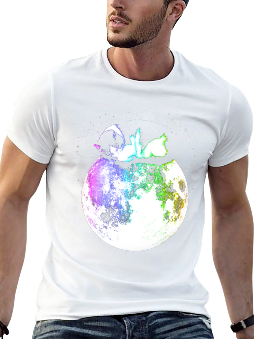 Skunk on the Moon Graphic T-Shirt